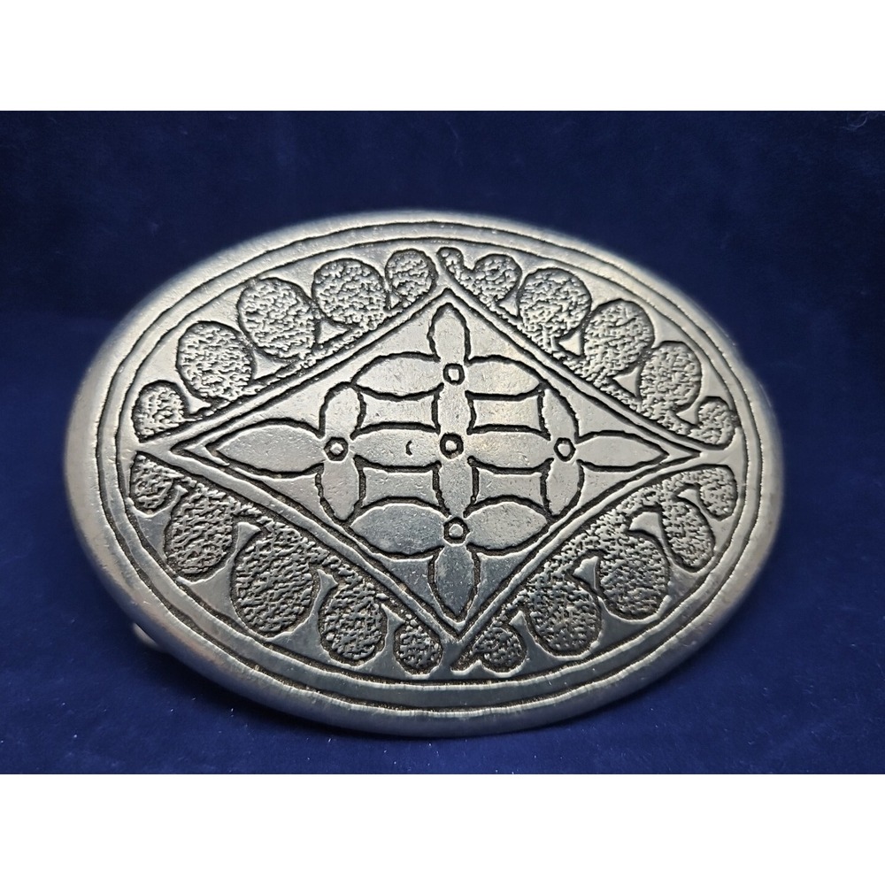 Western Motif  darkened Sliver Tone Etched  Belt Buckle Legends West New